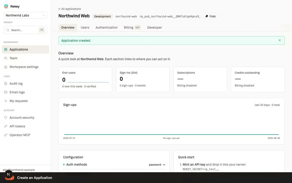 Rekey: Auth & billing that you run, not rent.